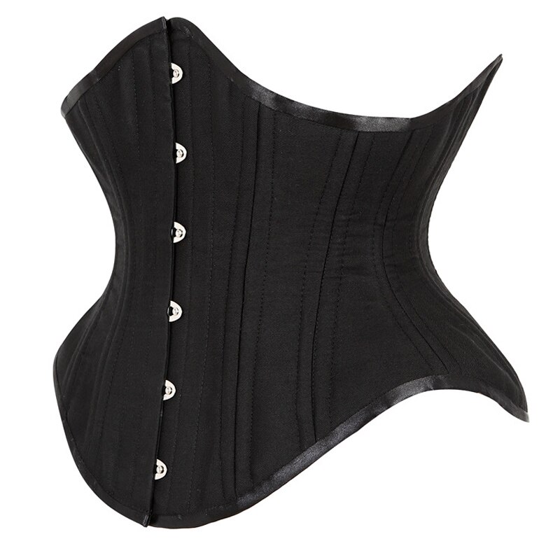 Double Steel Bone Women Waist Cincher Corset Waist Slimming Underbust Fajas Steampunk Accessories Femme Black Corsets