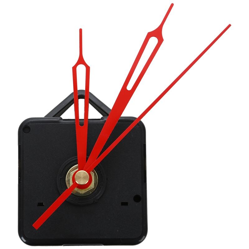 DIY Clock Metal Texture Wall Clock Retro Wall Clock movement Accessories Black + Red