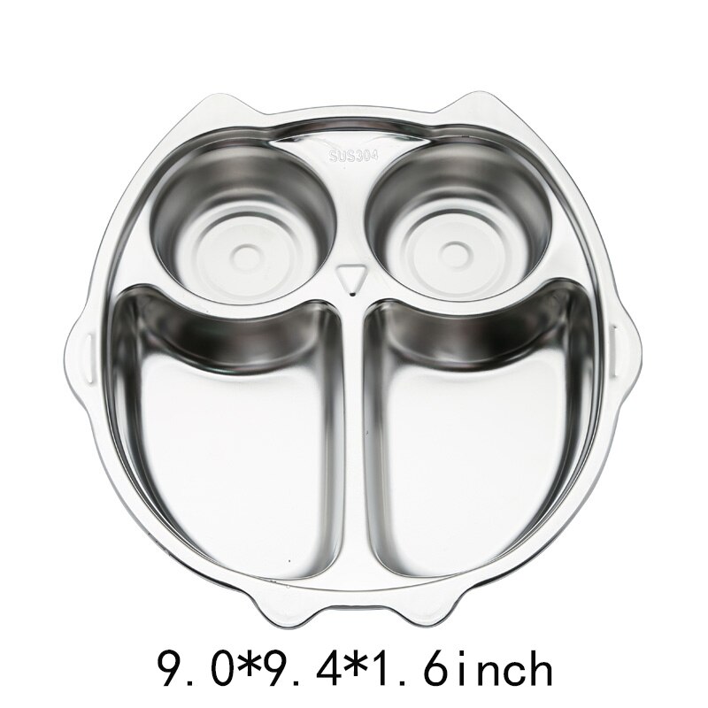 Chanovel 304 Roestvrij Cartoon Kinderen Diner Voedsel Plaat Multi Grid Kleuterschool Kind Lunchbox Fastfood Lade