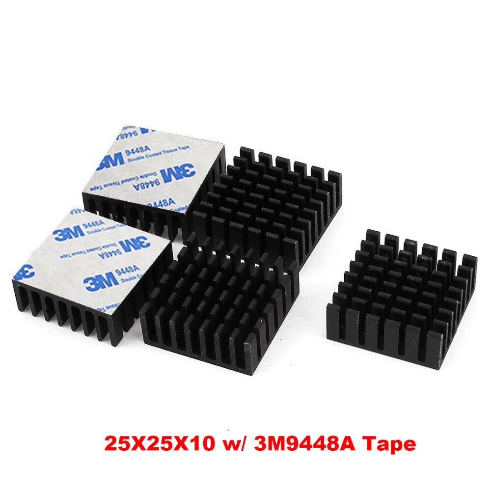 Grzejnik aluminiowy płetwa chłodnica samochodowa w/termiczna taśma klejąca, termicznie klej przewodzący chłodnica samochodowa chłodzenie chłodnicy na PC Baran, 10 sztuk