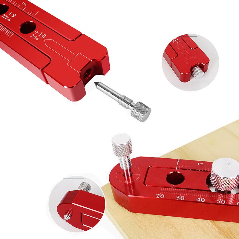 160-340mm Circular Drawing Tool Woodworking Drawing Compass Adjustable Measurement Ruler Carpentry Scribing Gauges DIY