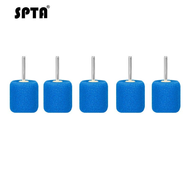 SPTA 78 pièces Mini tampon de polissage détaillant voiture polissage roue peinture Flexible arbre Kit marchandises pour voiture polonais perceuse polisseuse phare: 5Pcs Blue Cylinder