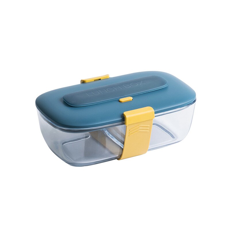 Hoge Glas Lunchbox Magnetron Kan Gebruik Partitie Blok Vers Houden Verzegelde Deksel Lunchbox: C