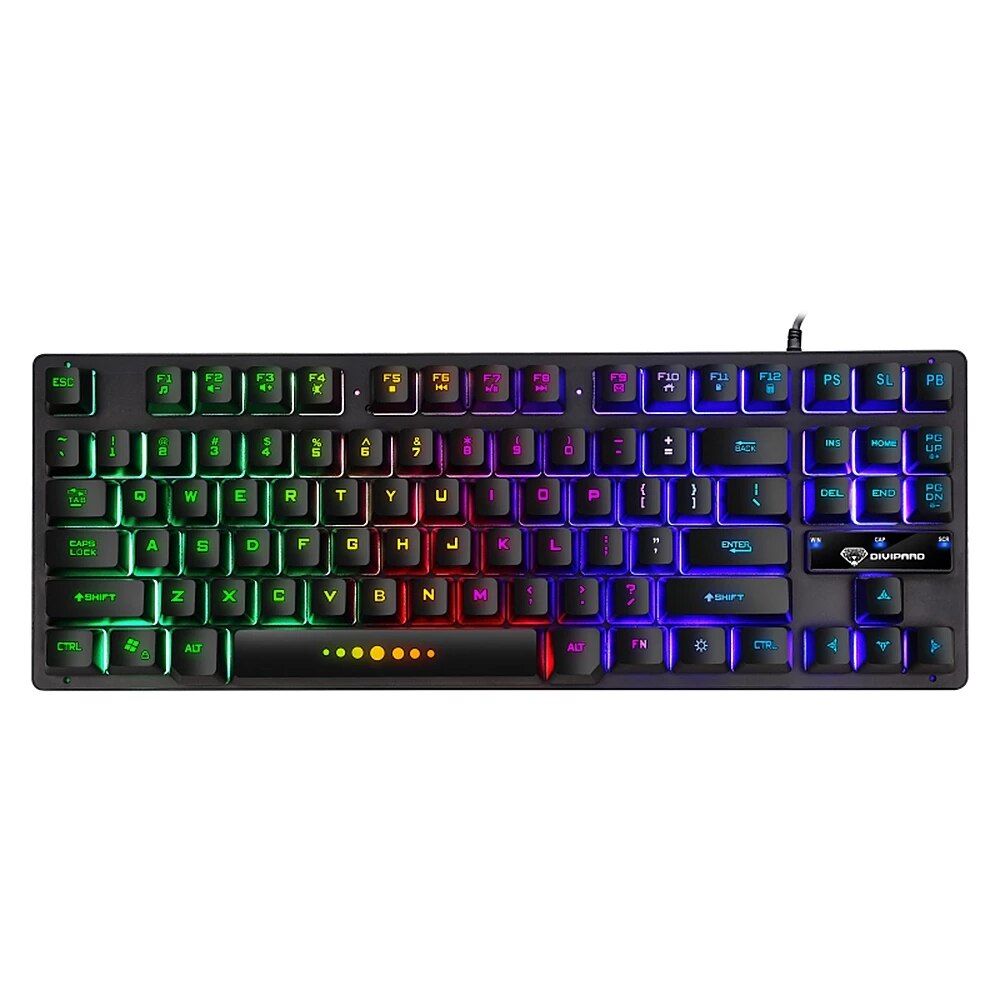 GK 10 mechanical keyboard 87 keys waterproof USB wired keyboard colorful backlit keyboard ergonomic wired game keyboard: Default Title