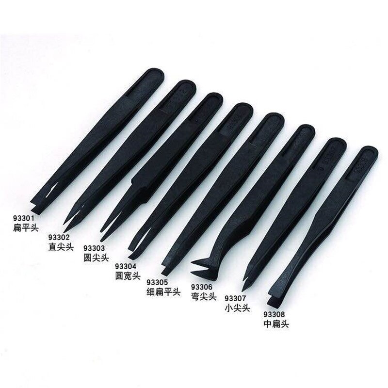 UANME 8 sztuk/zestaw antystatyczne szczypce z tworzywa sztucznego odporne na ciepło ESD bezpieczne narzędzie robić otwierania zestawy robić telefonów komórkowych tabletki zestaw narzędzi robić naprawy