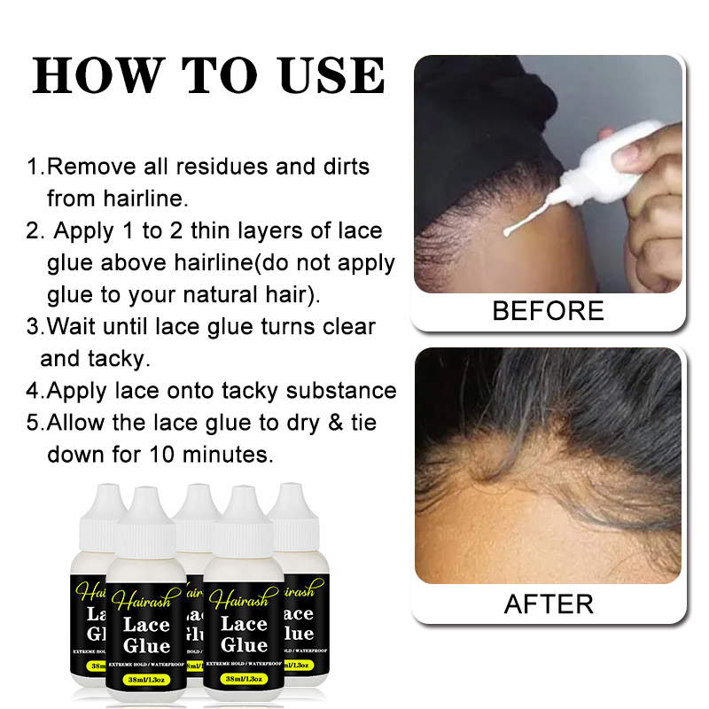 38ML Spitze Perücke Kleber Wasserdicht Für Front Perücke/Toupet/Verschluss/Band Haar Verlängerung Klar Entferner für Klebeband Mit Kleber Entferner
