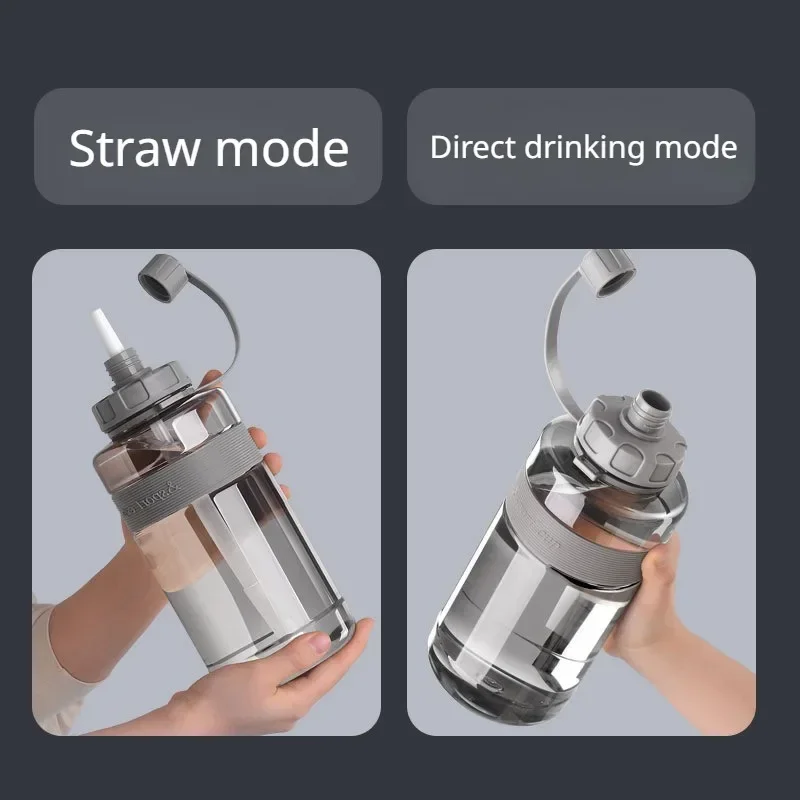2 liters stor vandflaske med sugerør 2l/1.5l/1l/0.6l store skolegymnastiksals sportsdrikkeflasker bpa-fri fitness