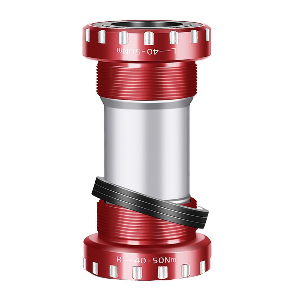 Bike Bottom Bracket Great 6061 Aluminum Alloy Smooth for Mountain Bike Thread Bottom Bracket Bicycle Bottom Bracket:  Red