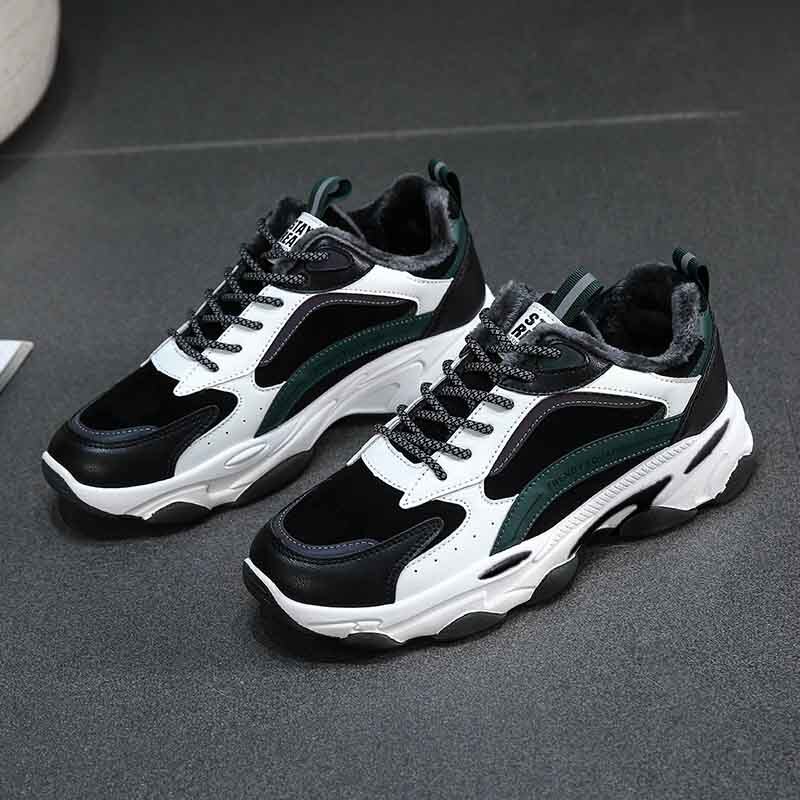 Dikke zolen trendy schoenen herenschoenen warme winter heren casual schoenen veterschoenen slijtvaste heren sportschoenen schoenen voor heren