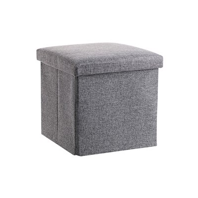 Linen Fabric storage Stool Foldable household Coffee Table Sofa Footstool Ottoman storage box change shoe bench mx9171609: A-Gray
