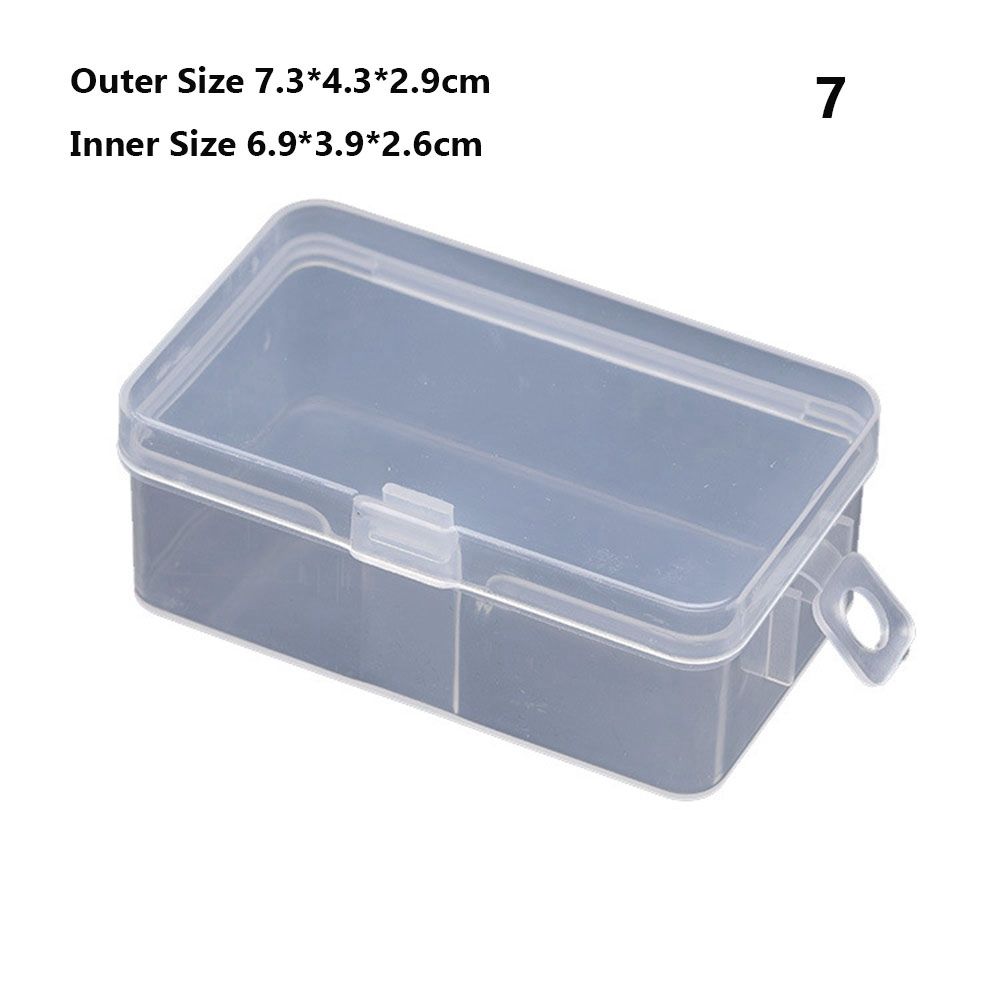 Caja pequeña de plástico transparente con tapa, contenedor de colección, caja de almacenamiento, , 1 ud.: Verde claro