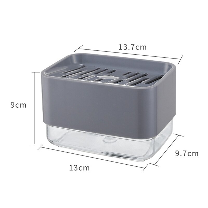 Kitchen Automatic Liquid Soap Dispenser Box Press-type Scouring Pad Sponge Holder Soap Dispenser Case USJ99