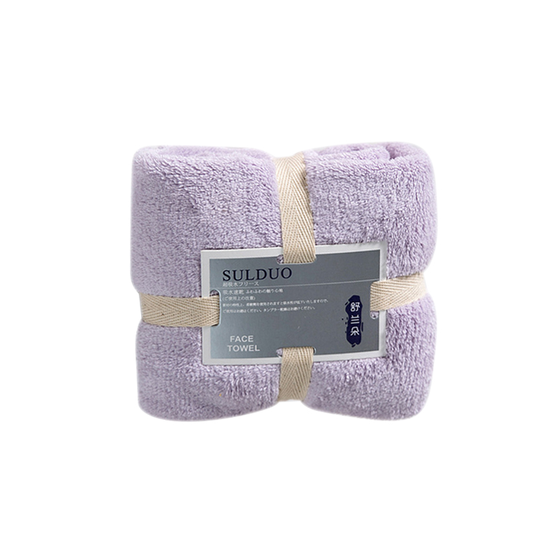 Washable Polyester-cotton Bathroom Towel Coral Velvet Towel Strong Water Absorpt Face Hand Towels Quick-Dry Bath Towels Wrap: Light purple