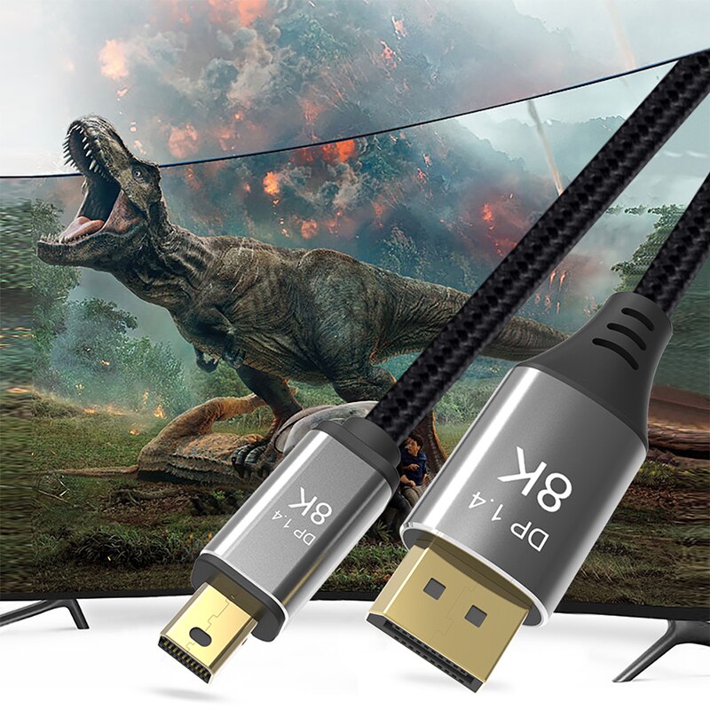 Mini DP to DP cable 4K@144hz 8K@60Hz Thunderbolt Mini DP to Displayport cable Bi-direction DP to Mini dp 1.4 cable for Macbook