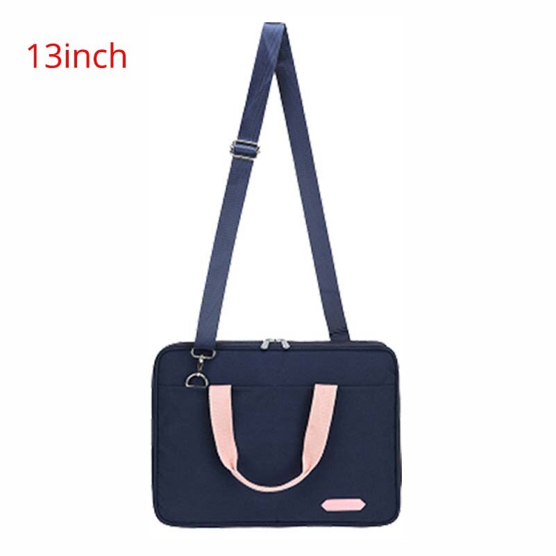 Women Laptop Briefcase Computer Bag Business Document Organizer Ipad Tote Ladies Handbag Messenger Document Bag: B-navy13