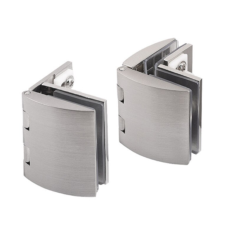 2Stck Glas Tür Drehpunkt Scharnier Bausatz Zink-legierung Dusche Scharnier Glas Tür Klemme Clip (Schrauben Enthalten)