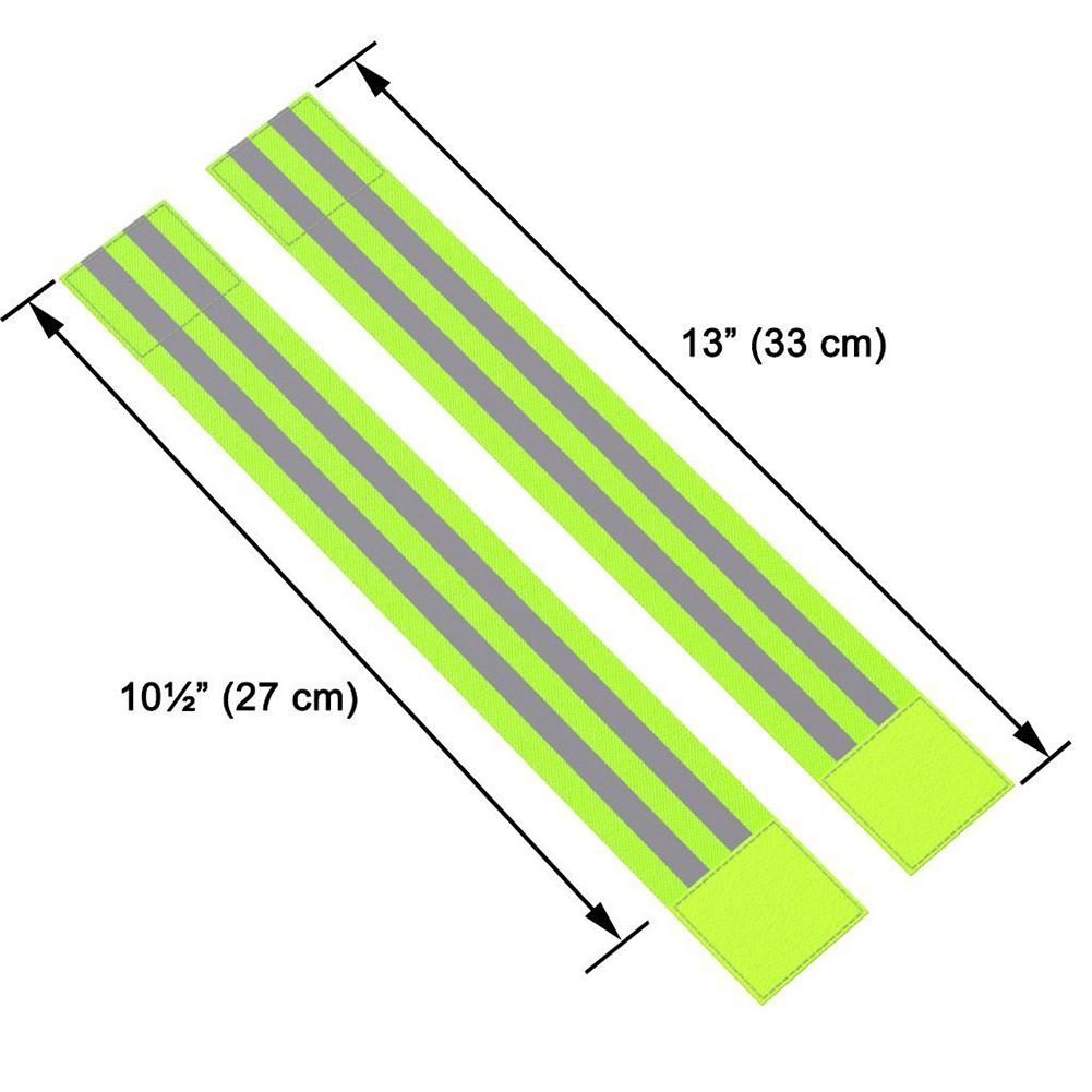 2 stk elastisk refleksarmbånd sportsrefleksarmbånd armbånd håndbandasje sikkerhet nattrefleksbånd jogging gange