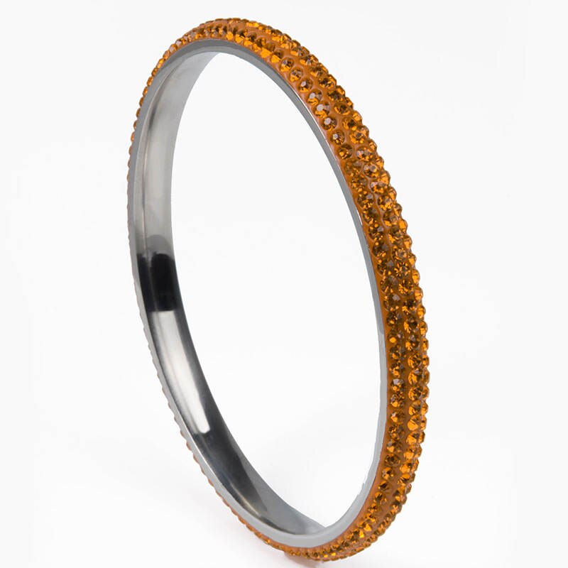 5 Colors 3 Rows Crystal Stainless Bangle Bracelet Love Rhinestone Bangle For Women Jewelry Christmas