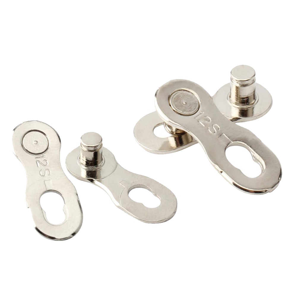 2 Pair Steel Bicycle Bike Chain Connector 12 Speed Chain Link Joint Silver