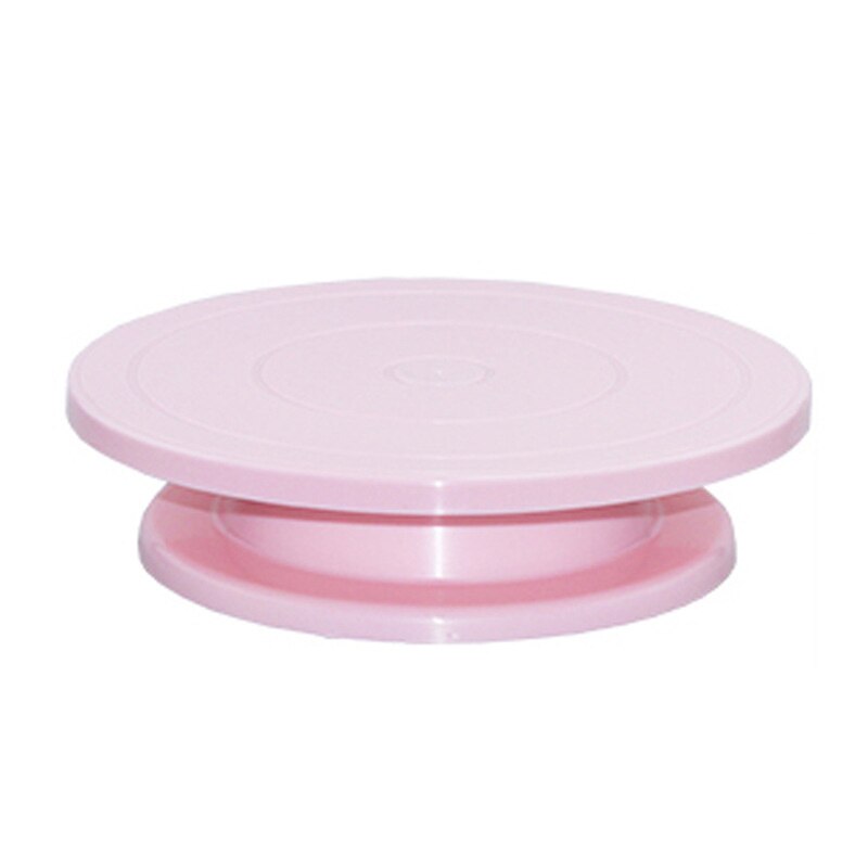 Turntable Cake Decorating Rotating Stand DIY Cake Rack Baking Tool Kitchen Accessories Cake Decorating Tools Cake Tools: Pink