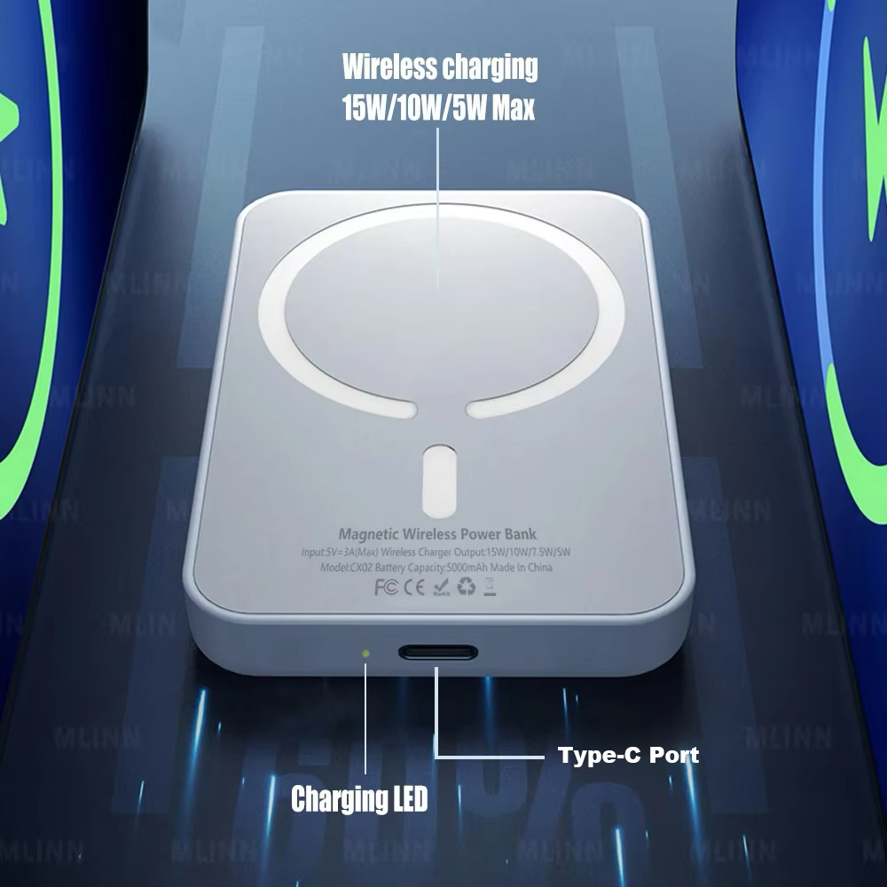 Magnetic Powerbank For Apple External Battery Portable Wireless Power Bank Charger for Magsafe iPhone Spare Battery