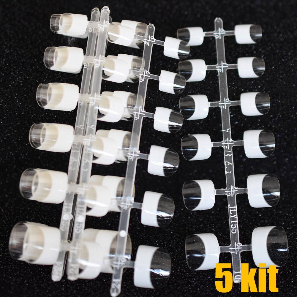 24 stk/sæt 12 størrelse hvide franske neglespidser smukke nemme damer klare franske negle diy tip manicure tilbehør: 5 sæt -02