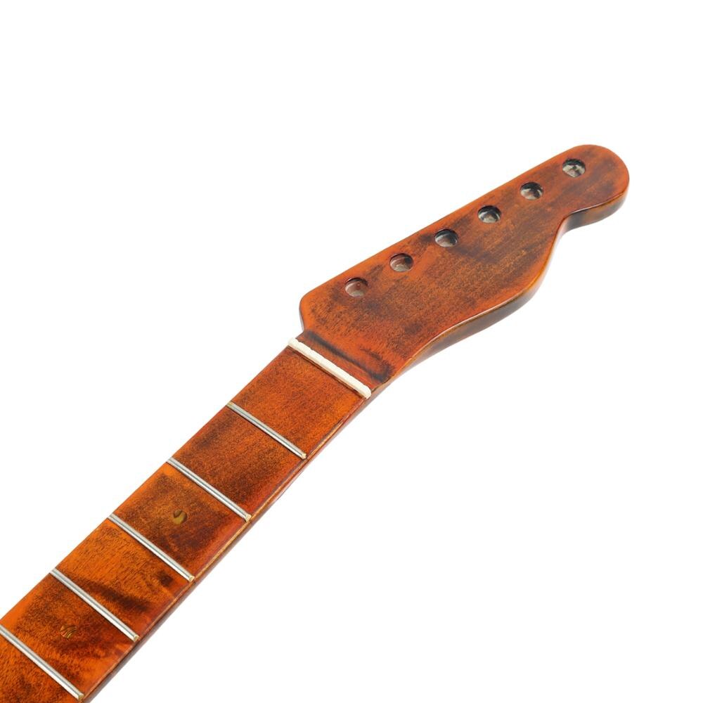 21 bånd vintage elektrisk guitar hals canadisk ahorn træ gribebræt maling klart lys til fender tl tele guitar tilbehør