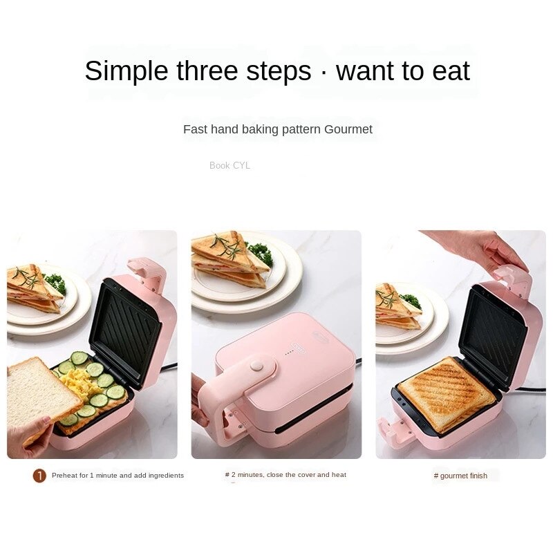 Sandwich Maker Breakfast Machine Toaster Machine Home Food Waffle Maker Multi-Function Heating Toast Pressure Toaster