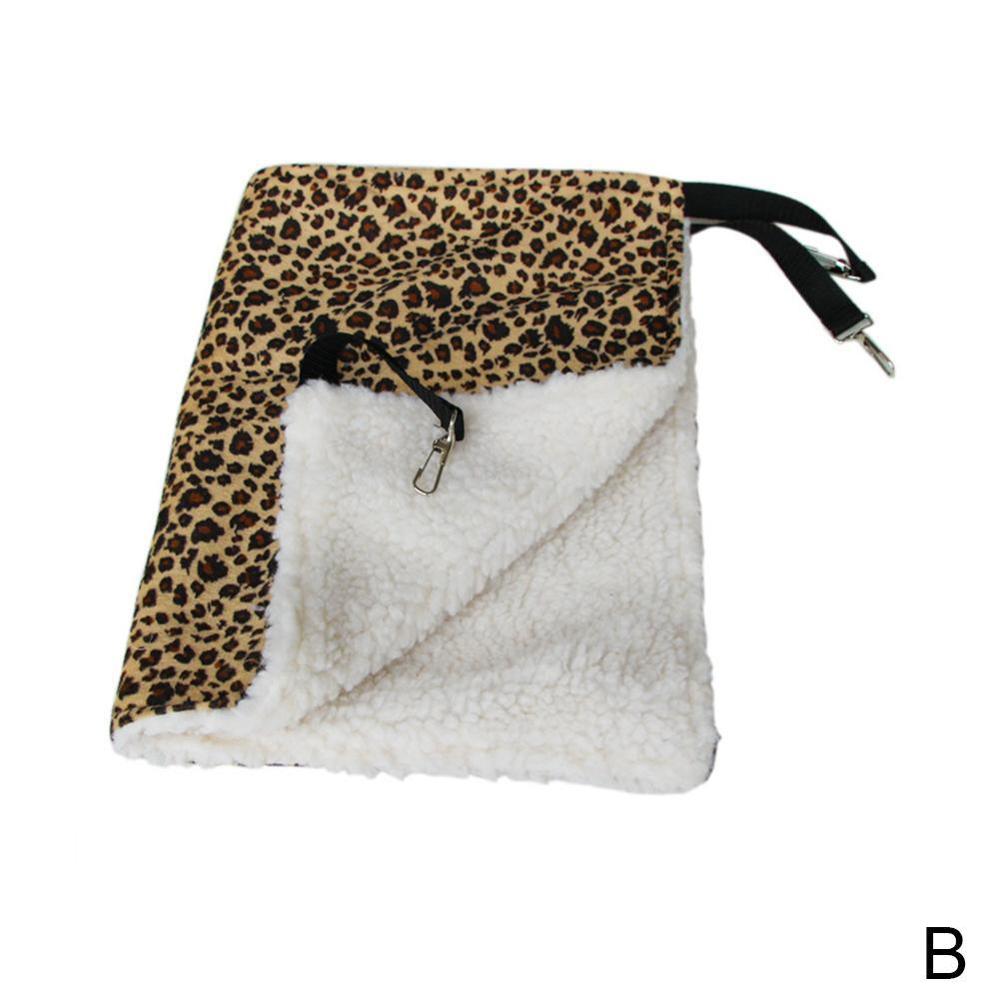 Gato hamaca de mascota suministros saco de dormir de gato transpirable jaula de doble cara disponibles manta de cama para gatos: B Leopard Print