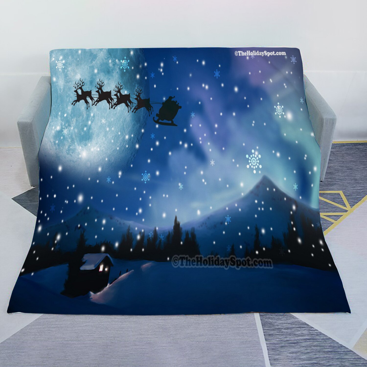 Natale Nuovo Anno di Coperta Calda di Modo del Panno Morbido Coperte E plaid Coperta di Flanella Partito Viaggi per Divano Scherza il Regalo Biancheria Da Letto Su Misura: 3 / 150Wx130Lcm