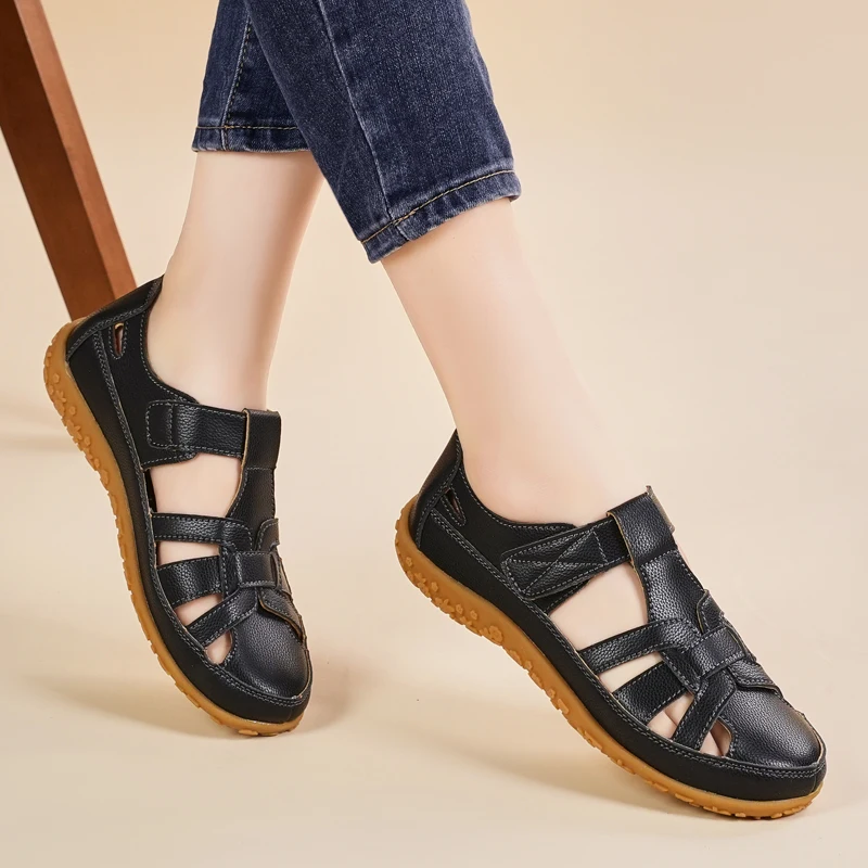 zomer loafers dames sandalen dames sandalen comfortabele flats wandelsandalen bedekte teen strandschoenen damesschoenen schoenen
