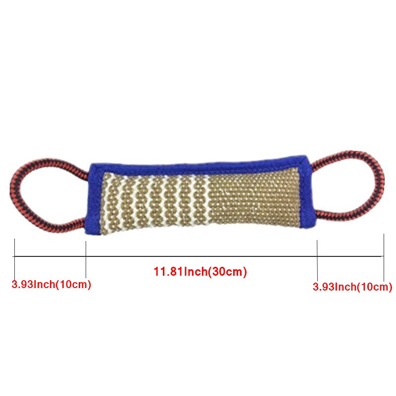 Durable Dog Chewing Toy Jute Pet Bite Tug Pillow With 2 Rope Handles Malinois German Shepherd Training Chew Toys For Large Dogs: 30CM