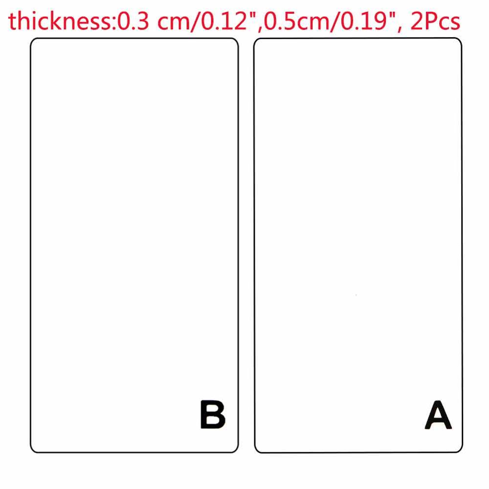 3 Types Die Cutting Embossing Machine DIY Cutter Piece Die-Cut Machine Home DIY Embossing Dies Tool Plastic Changing Machine: 2Pcs 16x8cm 3mm 5mm