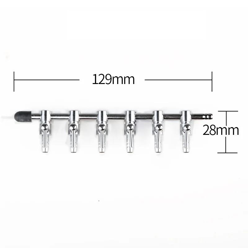 1-8 Way Stainless Steel Air Splitter Valve Aquarium Air Pump Flow Splitter Distributor Pump Valve Tap Lever Control Switch Valve: Yellow