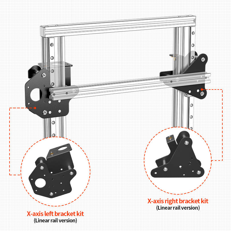 DIY 3D Drucker Dual Z Achse X Achse Linear Schiene Upgrade Kit für Creality Ender 3/Ender 3 Pro/Ender 3 V2 3D Drucker Teile