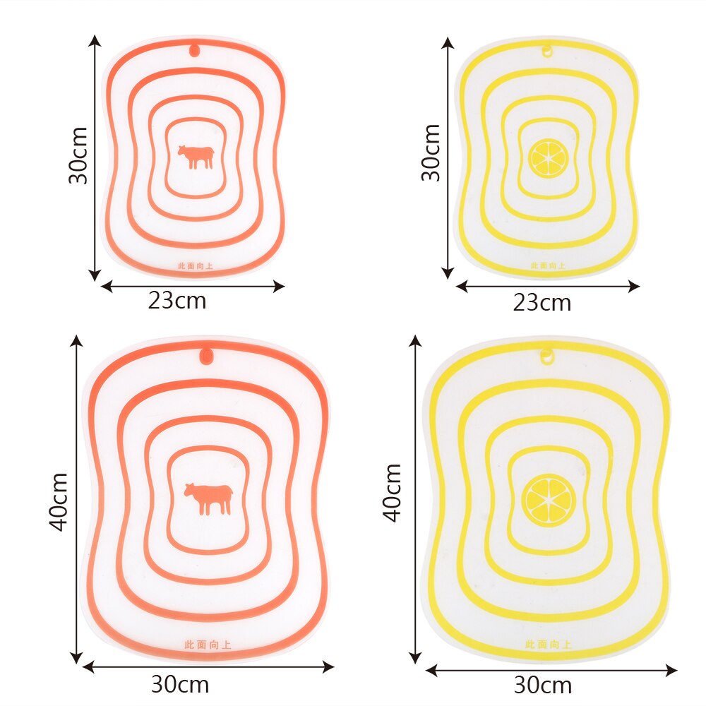 Kitchen Gadgets Cutting Board Antibacteria Plastic Non-slip Frosted Bendable Chopping Board Vegetable Meat Tools