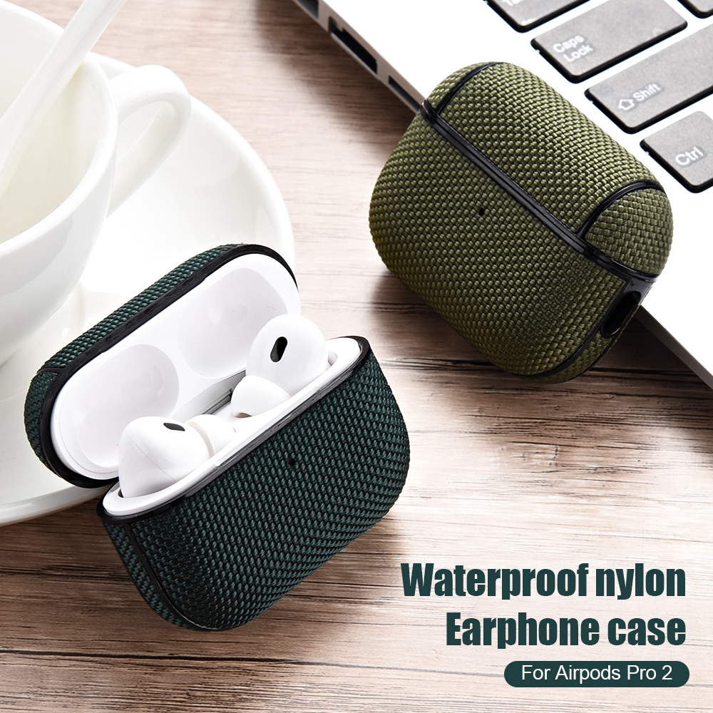 Dla AirPods 2 etui na słuchawki wodoodporne nylonowe etui ochronne na Apple Air Pods 2 1 3 pro Fundas bezprzewodowe etui z funkcją ładowania