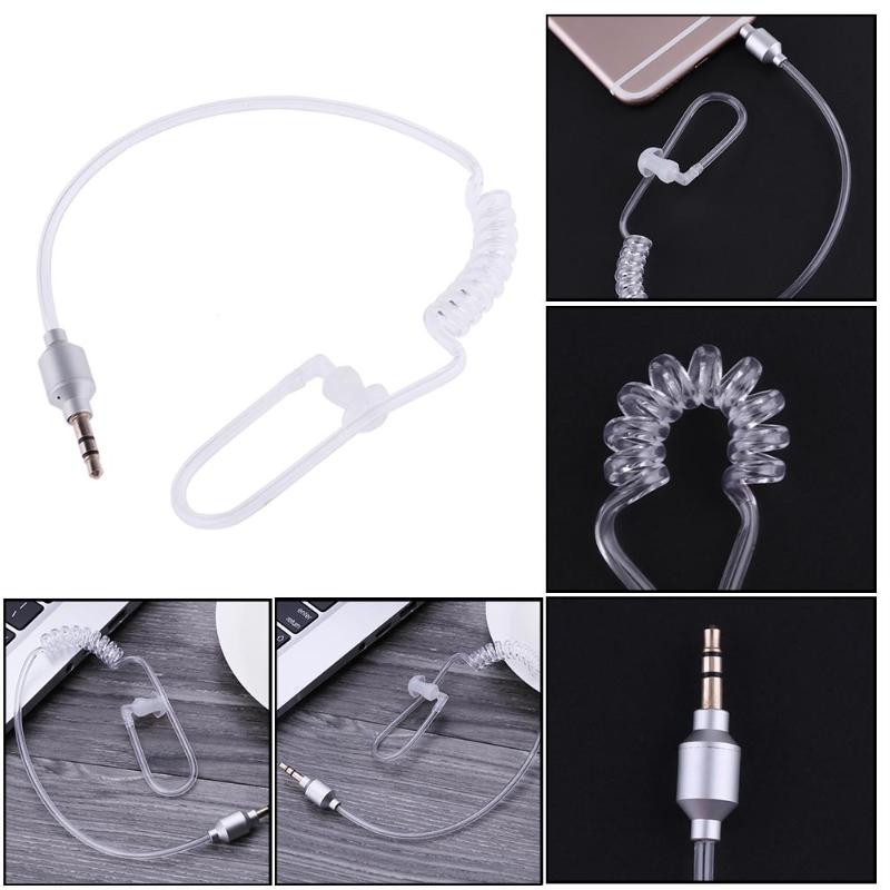 Alloyseed Mono 3.5Mm Wired Oortelefoon Air Tube Anti-Straling In Ear Stereo Oortelefoon Alleen Voor Luisteren Voor MP3 smartphones