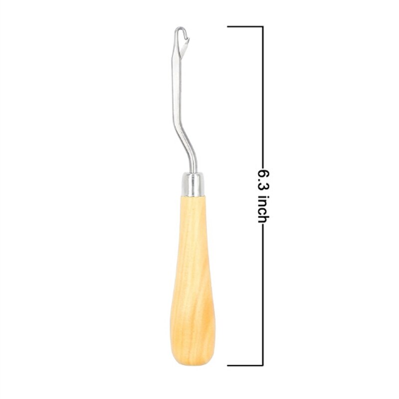 1pc Wooden Handle Hook Knitting Machine Tool Diy Handmade Crafts Knitting Tool
