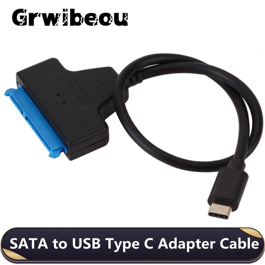 Convertisseur USB 3.1 USB C vers SATA câble adaptateur USB 3.1 type-c pour disque dur SSD de 2.5 pouces câble de disque dur haute vitesse SATA vers Type C