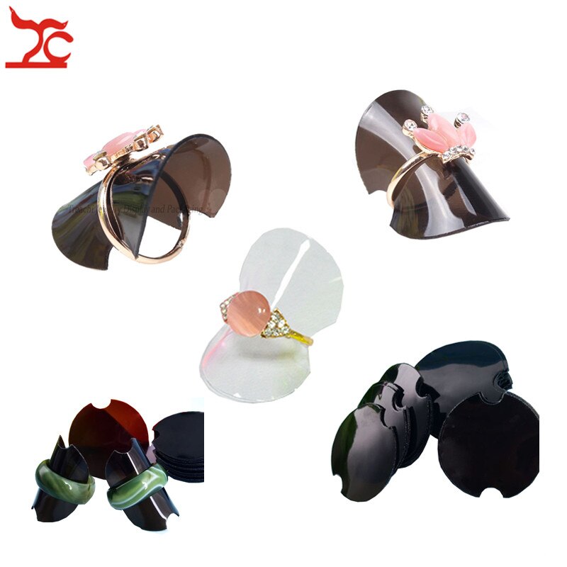 25 stk / mye plastring displayholder ark 3.8cm dia svart klare ringøreringer ørestikker arrangør oppbevaringsholder stativ