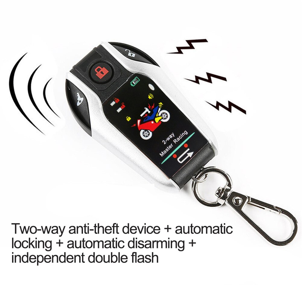 Motor Alarm Apparaat 2 Way Anti-Diefstal Systeem Scooter Inbraak Trillingen Alarm Afstandsbediening Motor Universele 2V Auto-lock Accessoire