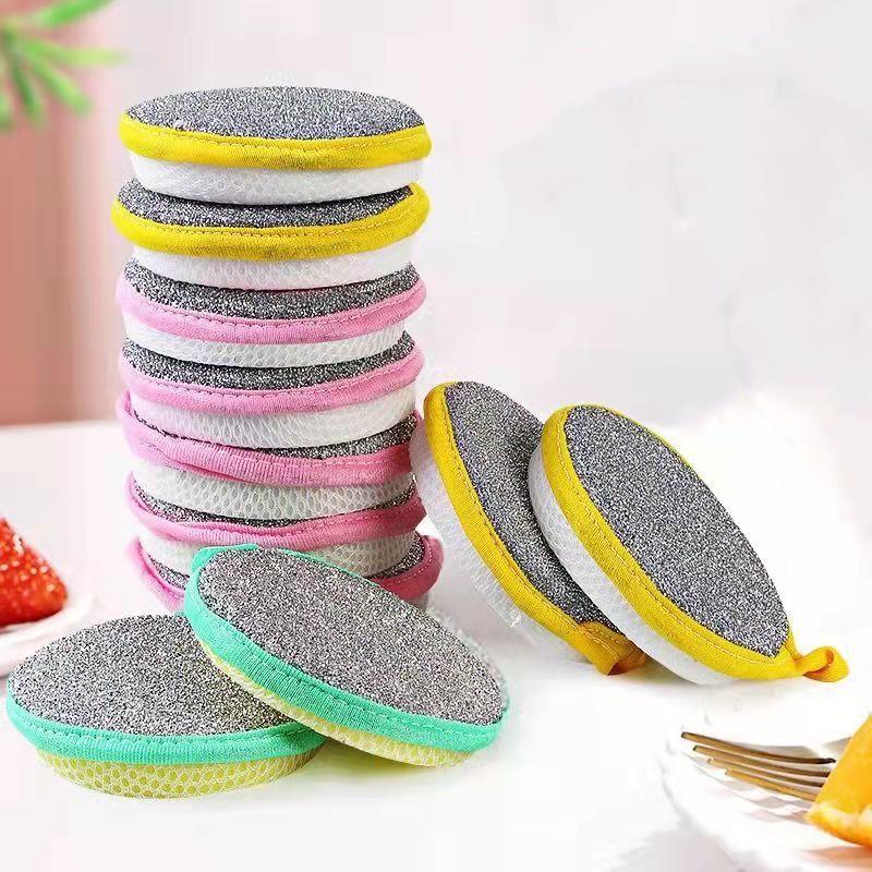 10-1PC Double Side Dishwashing Sponge Household Cleaning Tools Dish Brush Cleaning Supplies Pot and Dish Cleaning Sponges