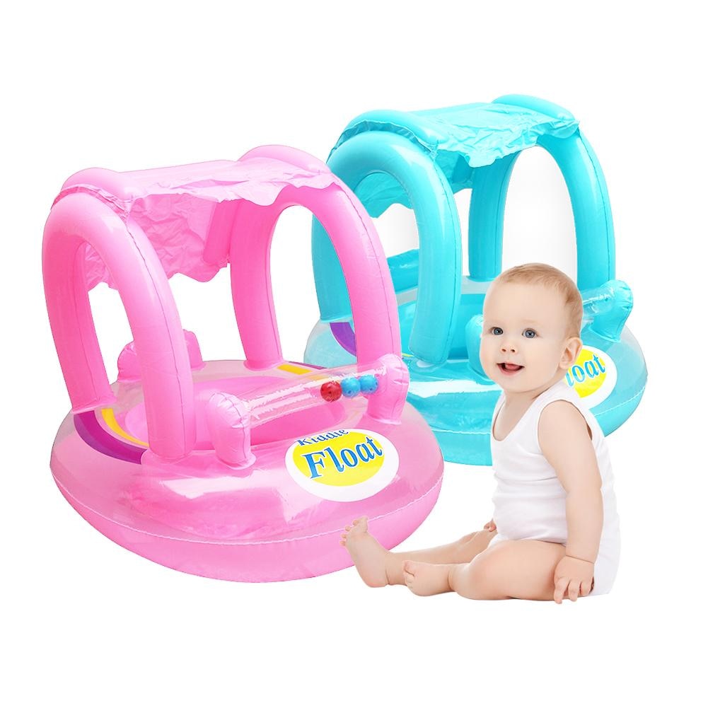 Safe Inflatable Baby Swimming Ring Float Seat Infant Swimming Pool Adjustable Sunshade Seat Swimming Pool for Children