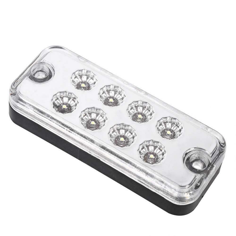 Fuleem-Luz LED de posición lateral para camión, remolque, camión, caravana, sellada, impermeable, 12V, 4 pulgadas, 8 LED, 6 uds.