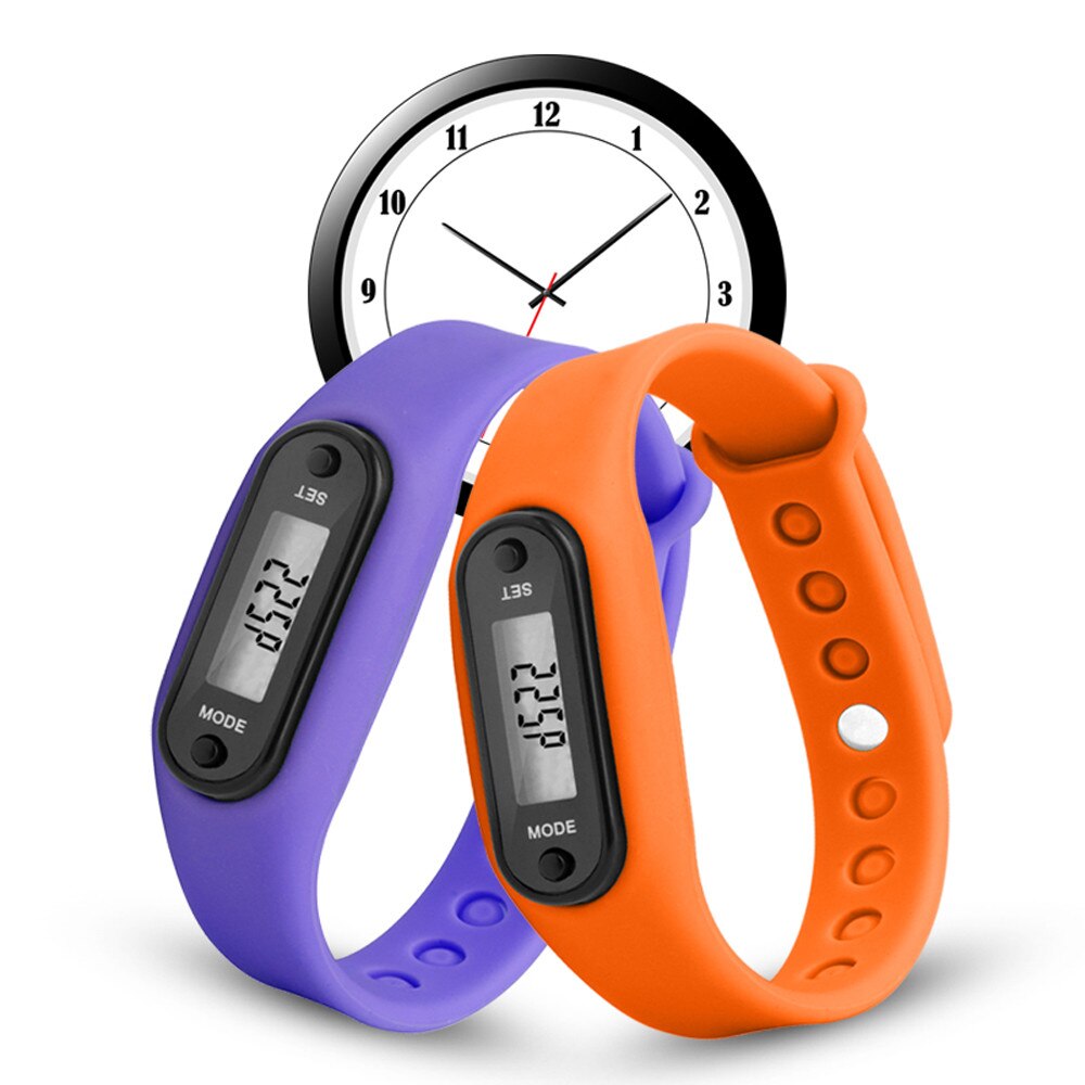 Frauen Run Schritt Uhr Weibliche Armband Schrittzähler Elektronische Uhr Solide Uhr Kalorien Zähler Digitale LCD Walking Distance
