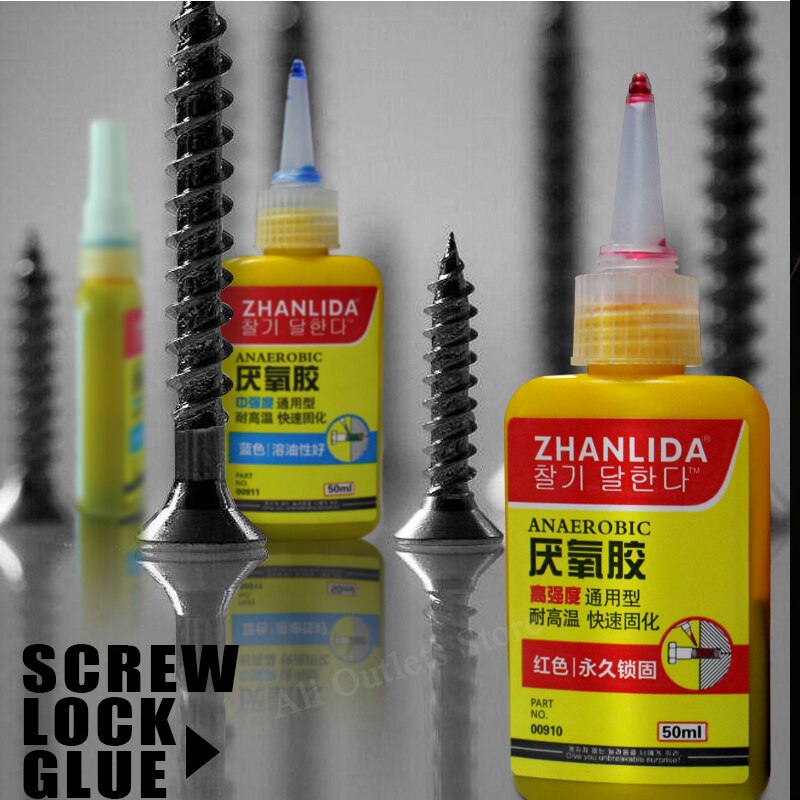 50ml Screw Glue Sealing Anti-Corrosion Thread Anti-Pressure Blue red Green Glue Anaerobic Screw Lock Anaerobic Adhesive