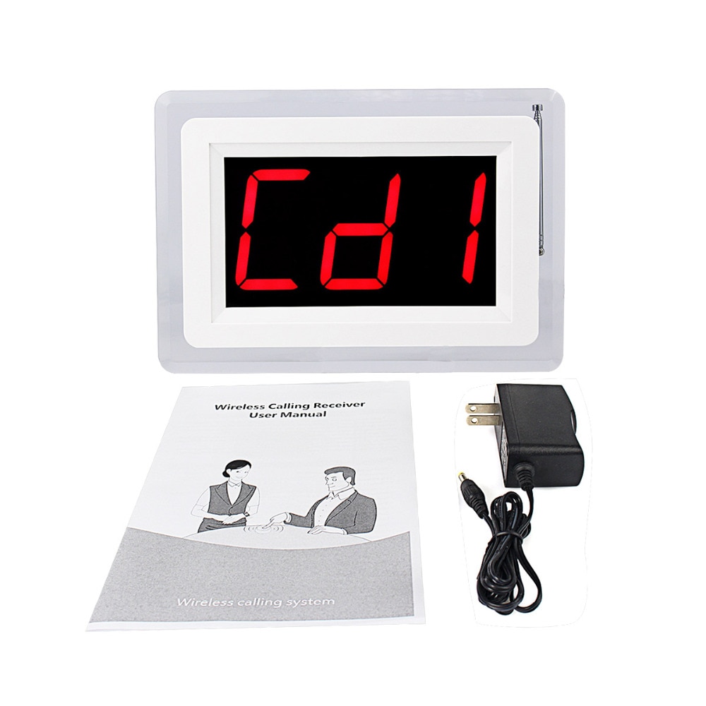Wireless Restaurant Pager Calling Receiver Coaster Pager System 433.92MHz For Waiter with Voice Reporting F4400B