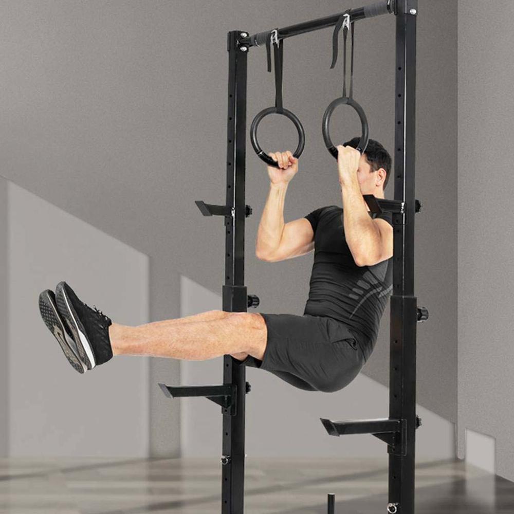 ABS Gymnastic Crossfit Gym Fitness Rings with Straps Buckles Strength Training Pull ring set Up Dips-Top home gymnastic ring