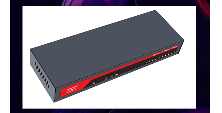 10 Port Switch Gigabit Network 10/100/1000Mbps RJ45 LAN Hub Fast Ethernet Switch Bandwidth 10G Full Duplex IEEE802.3u